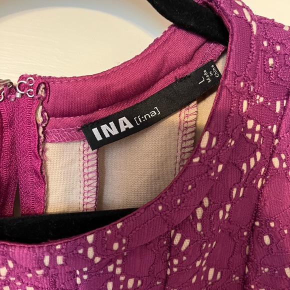 Spring dress, fit and flare purple lace - Picture 1 of 2